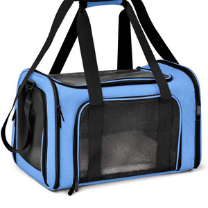 Cat dog carrier for small medium cats puppies up to 15 Lbs, tsa airline approved carrier soft