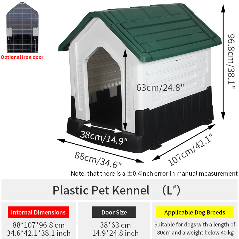 Dog House Removable  Plastic Big Pet Kennel Indoor Elevated Large Dog House For Big Dog