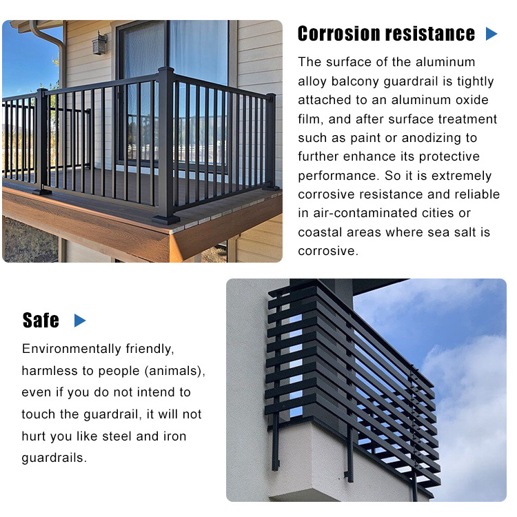 New Design Home Staircase Railing Aluminum Fence Railing For Balcony And Stair