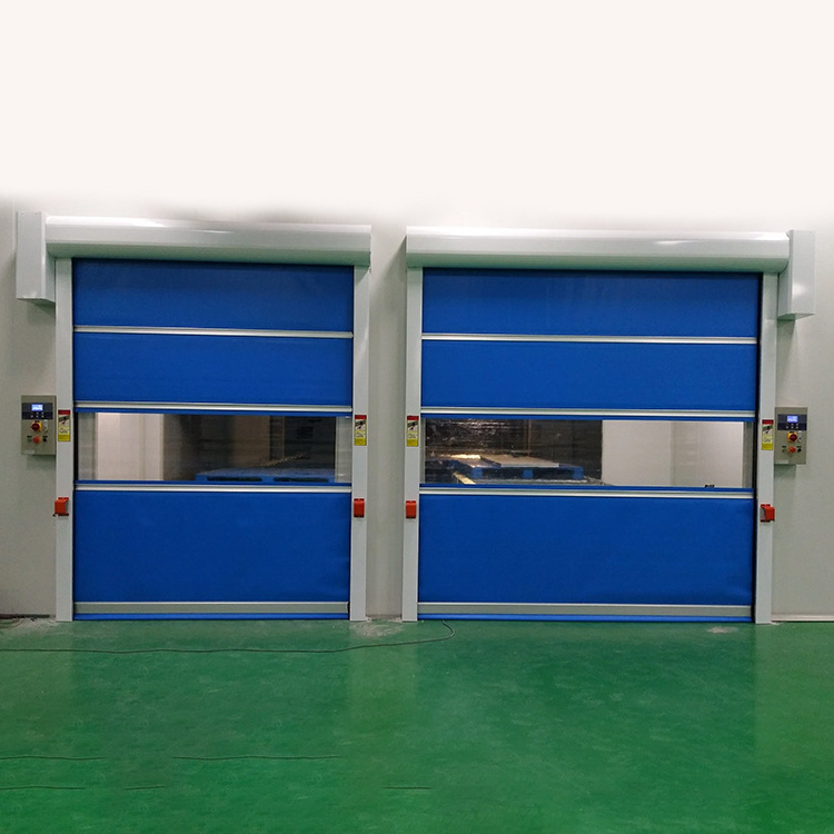 Fast Warehouse Dock Door Automatic Commercial Rapid Door High Speed Roll Up Sheet Shutter Pvc High Speed Door