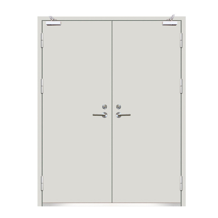 Cheap One And Half Hours Fire Rated Steel Doors Apartment Fire Protection Door