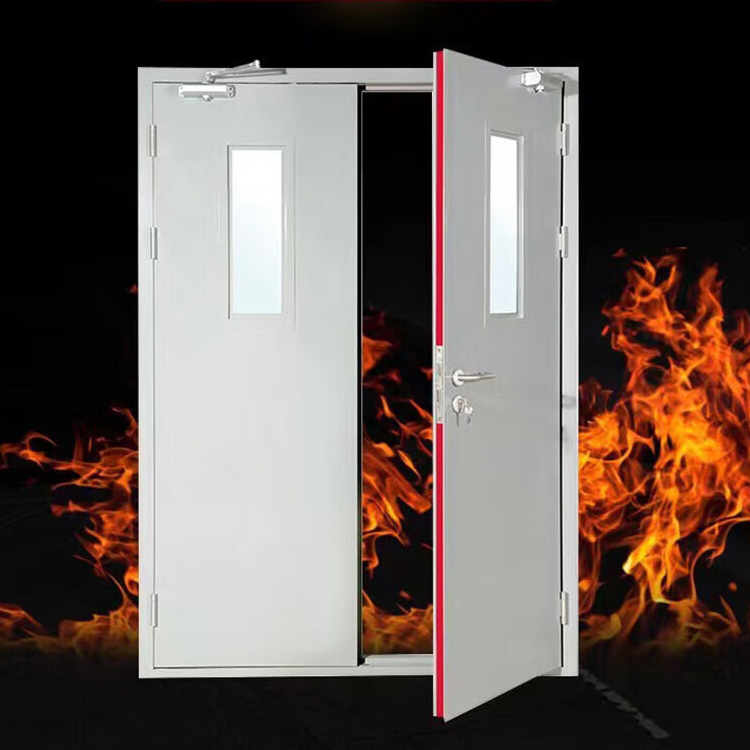 Emergency Exit Panel Door Steel Fire Proof Door With Panic Push Bar