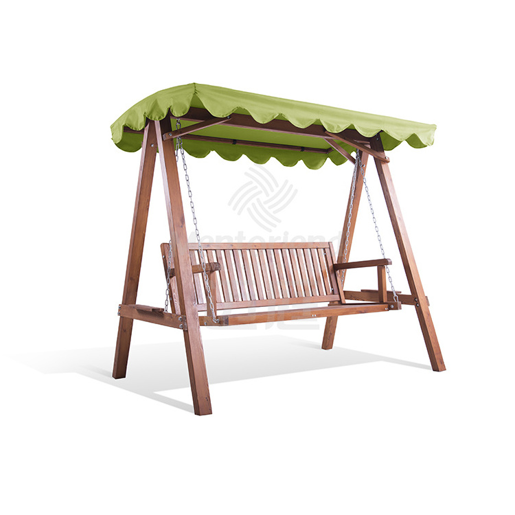 New Type Top Sale Greenland Garden Wooden Swing Chair Hanging Swing Chair Stand With Cover