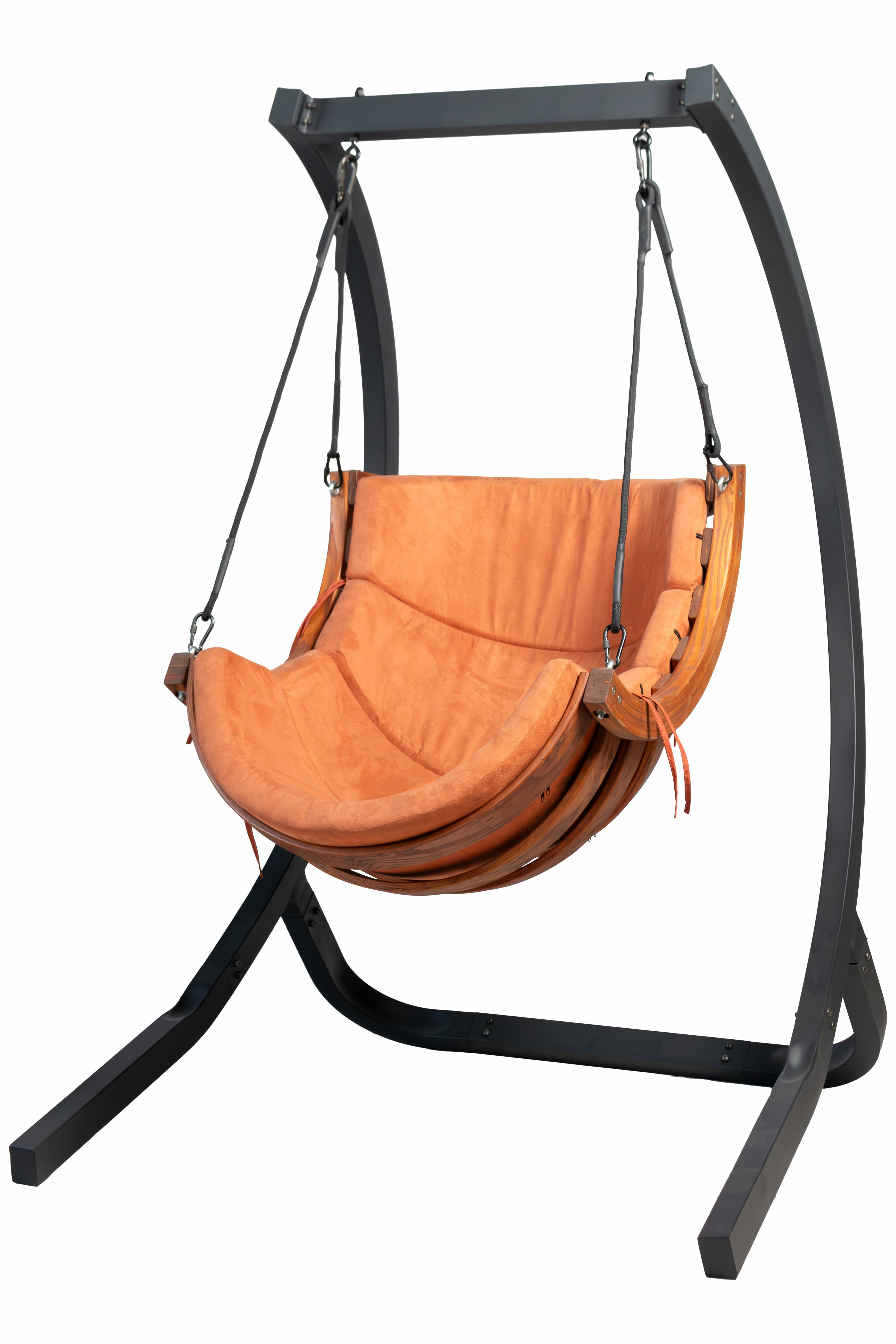 Patio swing wooden hanging chair hanging swing hammock chair Outdoor hanging chair with R stand