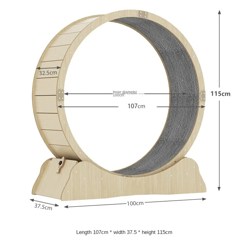 Cat Wheel Large for Indoor Cats Cat Running Easy Assembled Moisture-Proof small Pet Treadmill Running Wheel