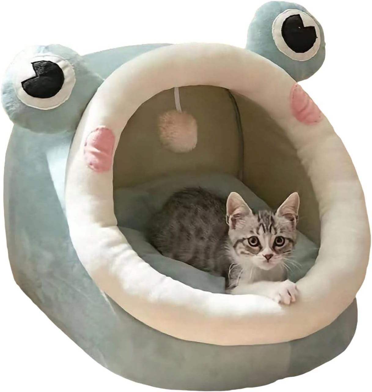 New Cartoon Cute Little Dinosaur Shape Pet Cat House Supplies All Seasons Warm And Comfortable Pet Cat Bed