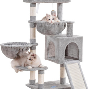 Meowlove Cat Tree, Indoor Cat Tower With Large Upholstered Bed, Sisal Scratching Post, And Large Scratching Pad