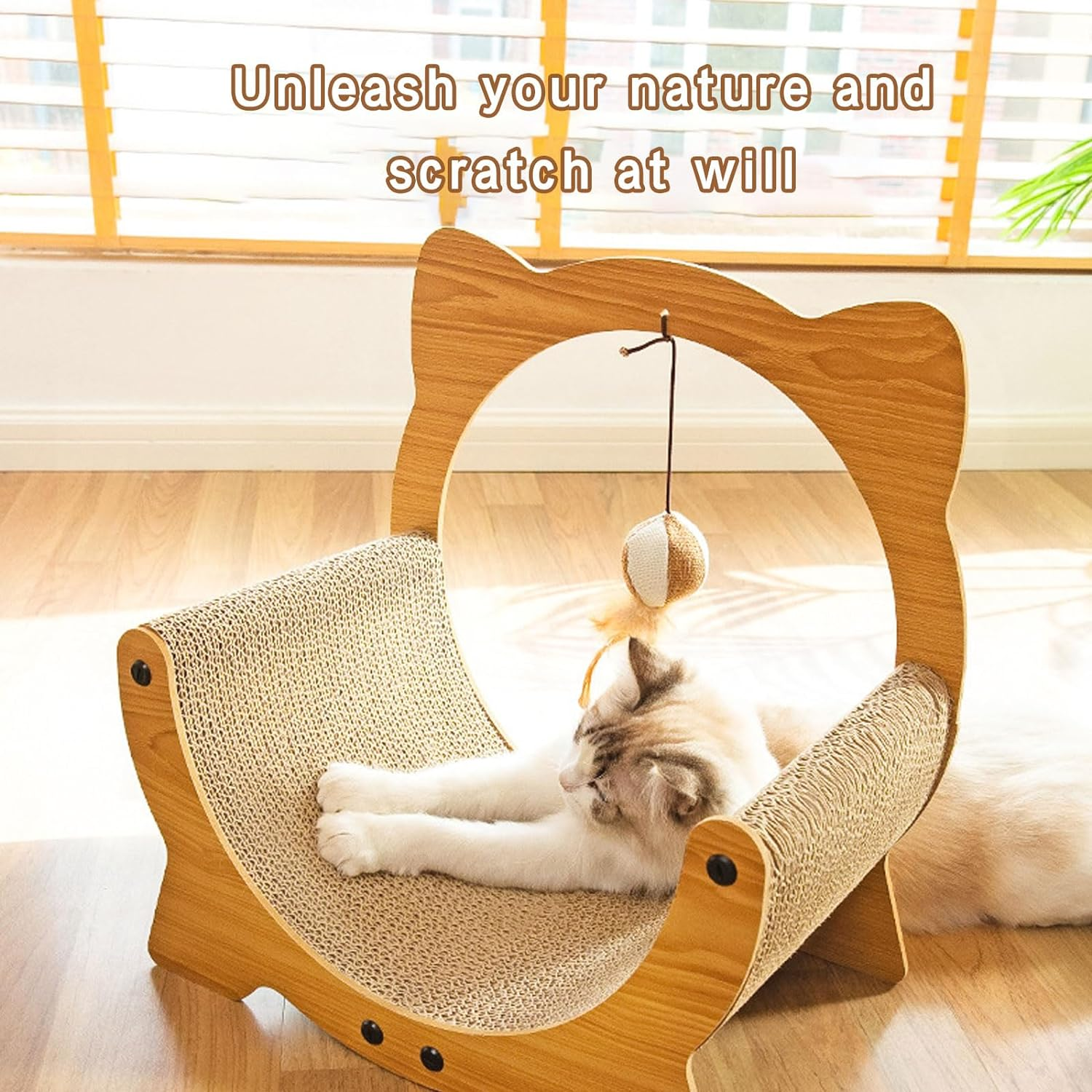 Cat Scratcher Couch, Cat Sofa, Cardboard Cat Scratcher Couch, Cat Scratching Bed Cat Couches for Indoor Cats (C Shape)