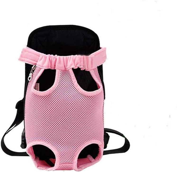 Dog Carrier Pink Legs Front Out Pet Carrier Rucksack Comfort Puppy Bag with Shoulder Strap and Sling