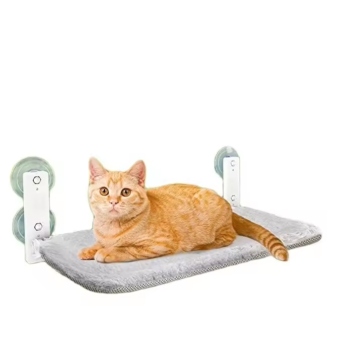 Cordless Metal Cat Window Perch Hammock Cat Bed Window Mounted For Large Cats