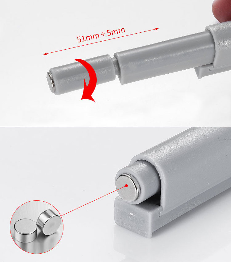 cabinet plastic push open system cupboard door openers magnetic catch latch length adjust