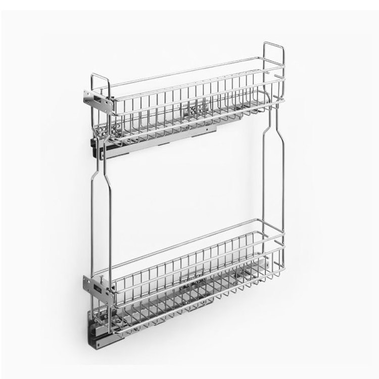 2 Tier Pull Out Cabinet Organizer Under Sink Organizers and Storage Pull Out Drawers for Kitchen, slide out Pantry Shelves