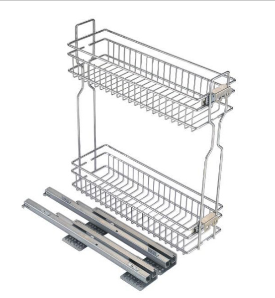 2 Tier Pull Out Cabinet Organizer Under Sink Organizers and Storage Pull Out Drawers for Kitchen, slide out Pantry Shelves