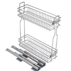 2 Tier Pull Out Cabinet Organizer Under Sink Organizers and Storage Pull Out Drawers for Kitchen, slide out Pantry Shelves