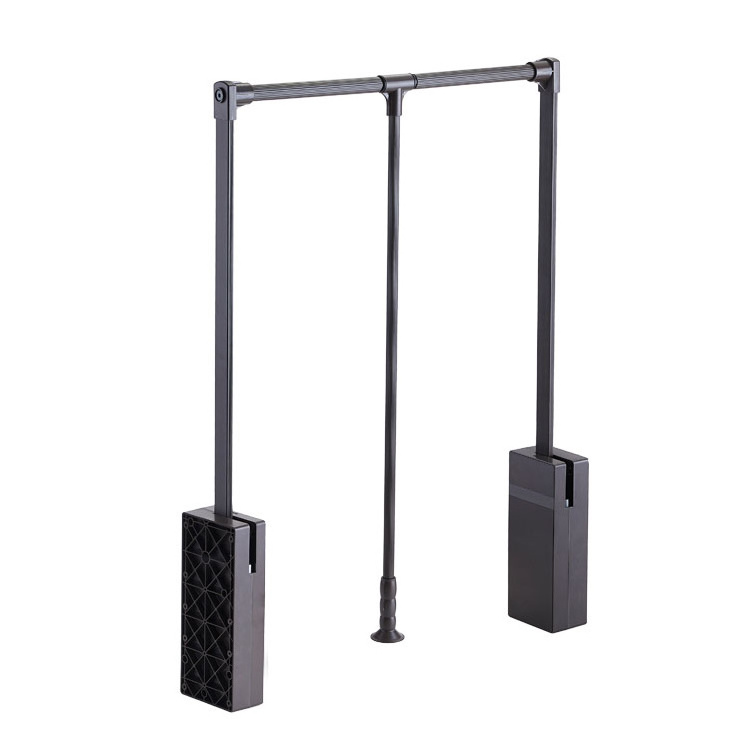 Pull down Wardrobe Rail Lift Collapsible Closet Rod Retractable Wardrobe Hanging Rod   Lift Pull Down Clothes Hanger