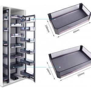 kitchen storage 6 tier Pull Out Pantry Cupboard Adjustable Height slide out Drawers And Shelves revolving Glass pantry