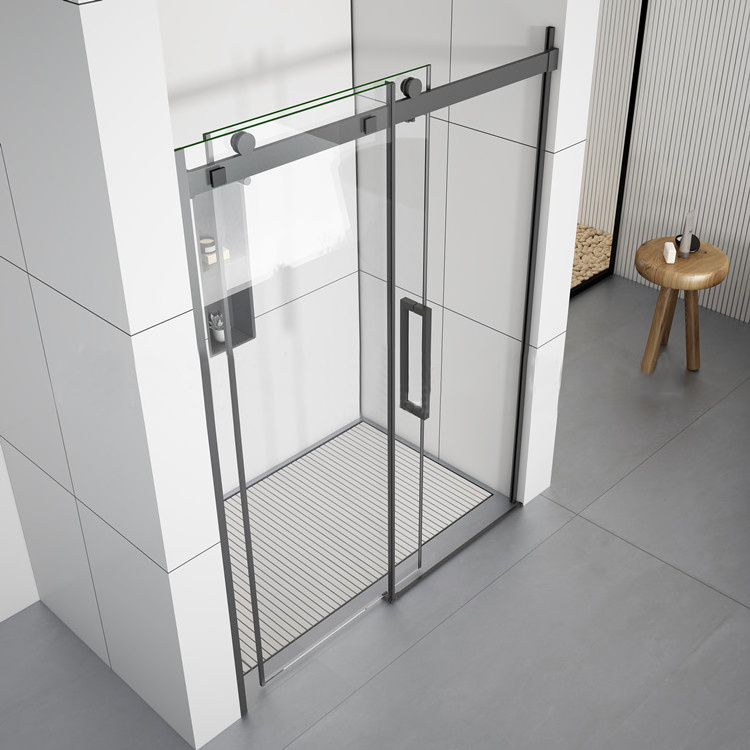 Wholesale ABS Base Sliding Frameless Tempered Glass Shower Enclosures Shower cabin door for bathroom