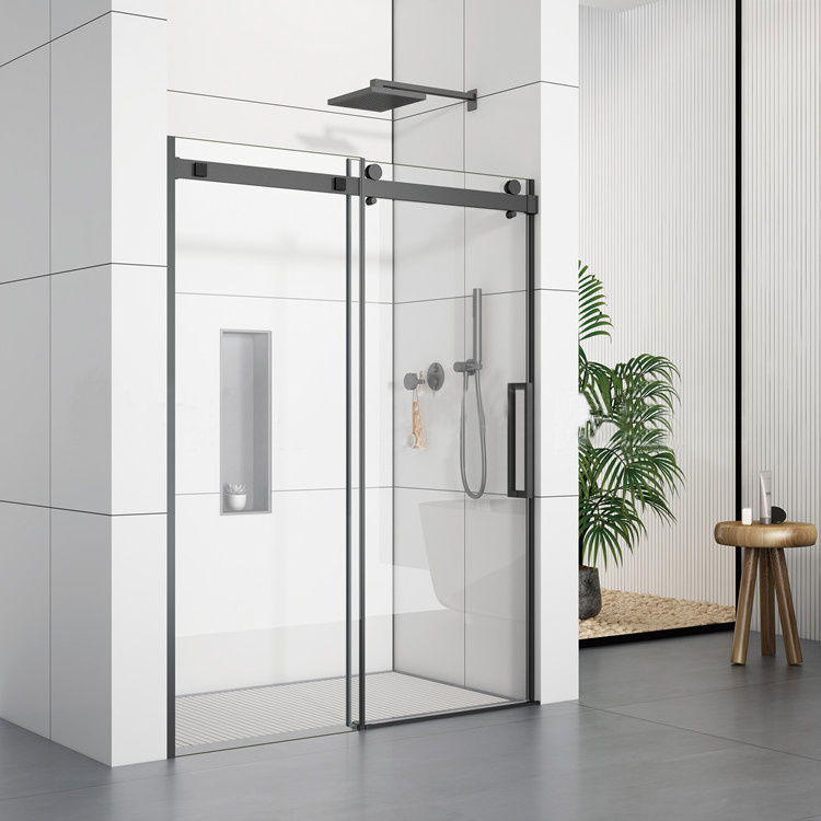 Wholesale ABS Base Sliding Frameless Tempered Glass Shower Enclosures Shower cabin door for bathroom