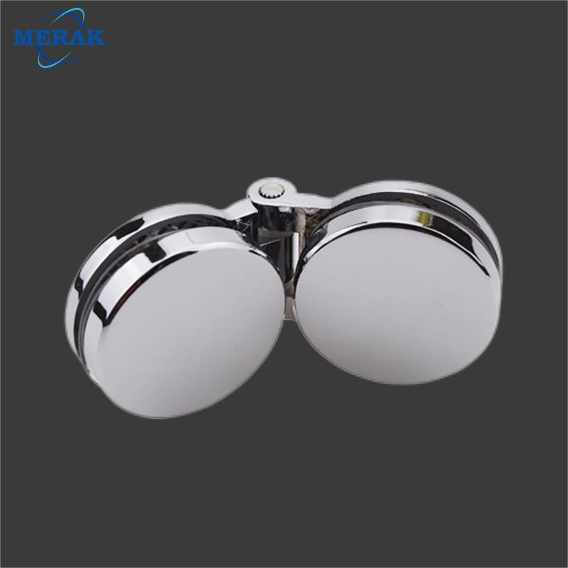 180 degree zinc alloy glass to glass door doubel-shaft frameless heavy duty round shower hinge bathroom door circular hinge