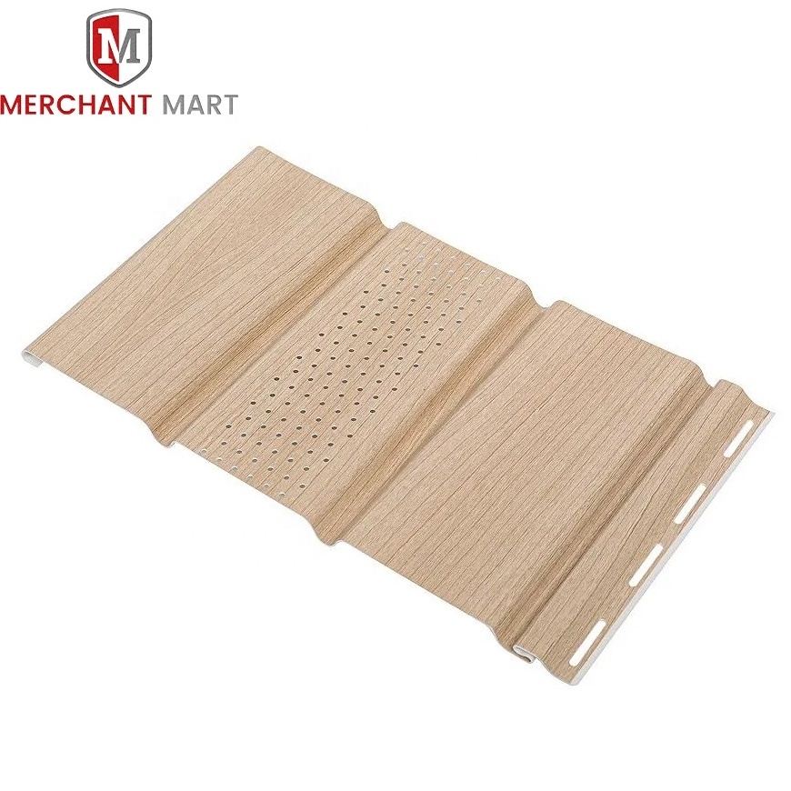 Factory Supply Best Price Flexible 12inch Wooden Grain PVC Soffit Panels for Interior Ceiling