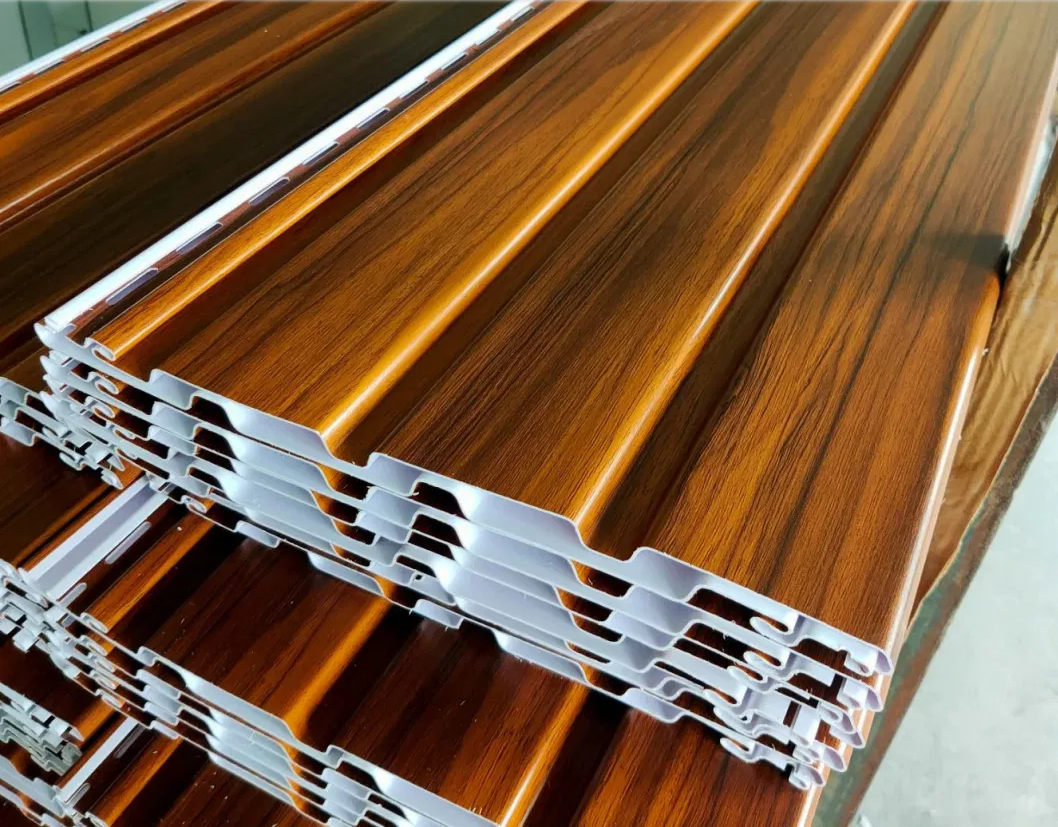 Factory Directly Exterior Soffit Panel Interior Fluted Wall Cladding PVC Panel Vinyl Siding Wood Soffit Panel