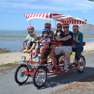Beach Resort Rental 4 Wheel Adult Sightseeing Four Seat Pedal Quad Surrey Bike BestSuppliers