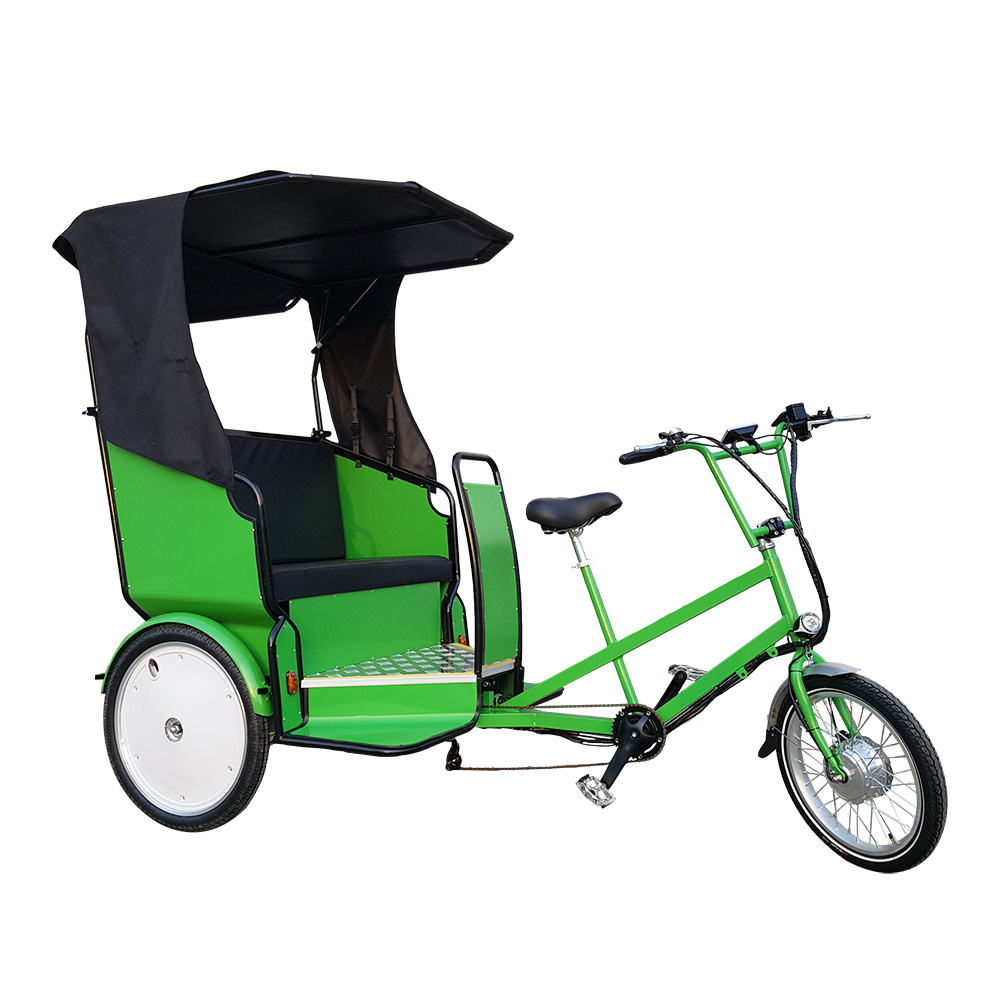 Two Person Pedicab Electric Bike Passengers Auto Rickshaw