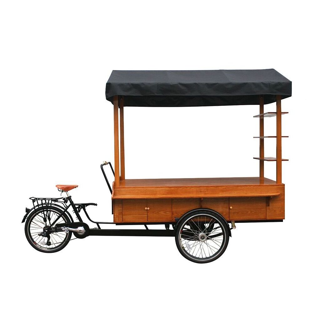 3 Wheel Pedal Assistant Customized Hot Dog Commercial Vending Cart Trike Cargo bike