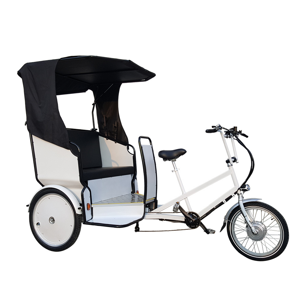 Two Person Pedicab Electric Bike Passengers Auto Rickshaw