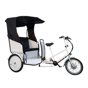 Two Person Pedicab Electric Bike Passengers Auto Rickshaw