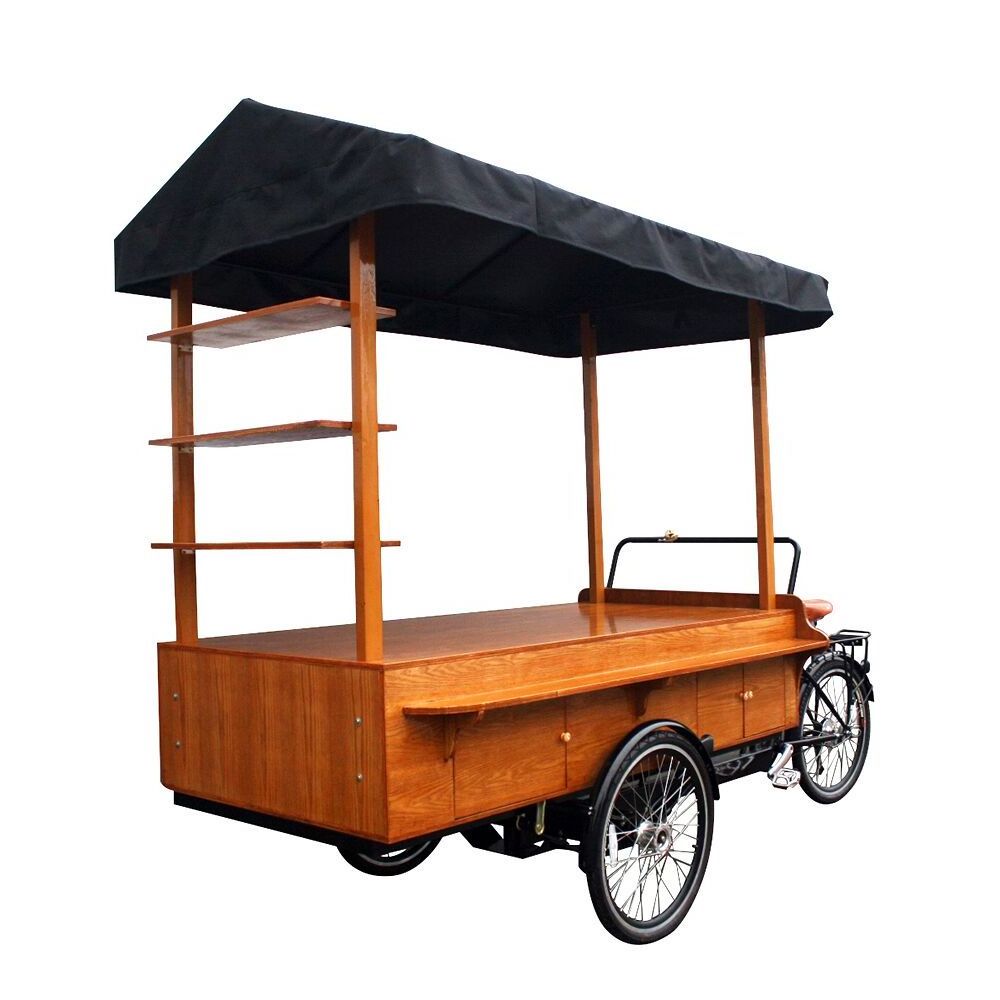 3 Wheel Pedal Assistant Customized Hot Dog Commercial Vending Cart Trike Cargo bike