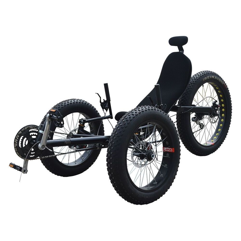 Adult Pedal Three Wheel Sports Foldable 24 Speed Fat Tire Recumbent Trike 3 Wheel Bicycle For Sale