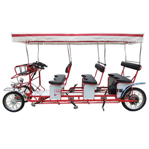 Free Import Duty Fiver Years Warranty Park Tourist Use 6 or 8 Passengers Pedal Similar to Golf Car Adult Quadricycle Bike