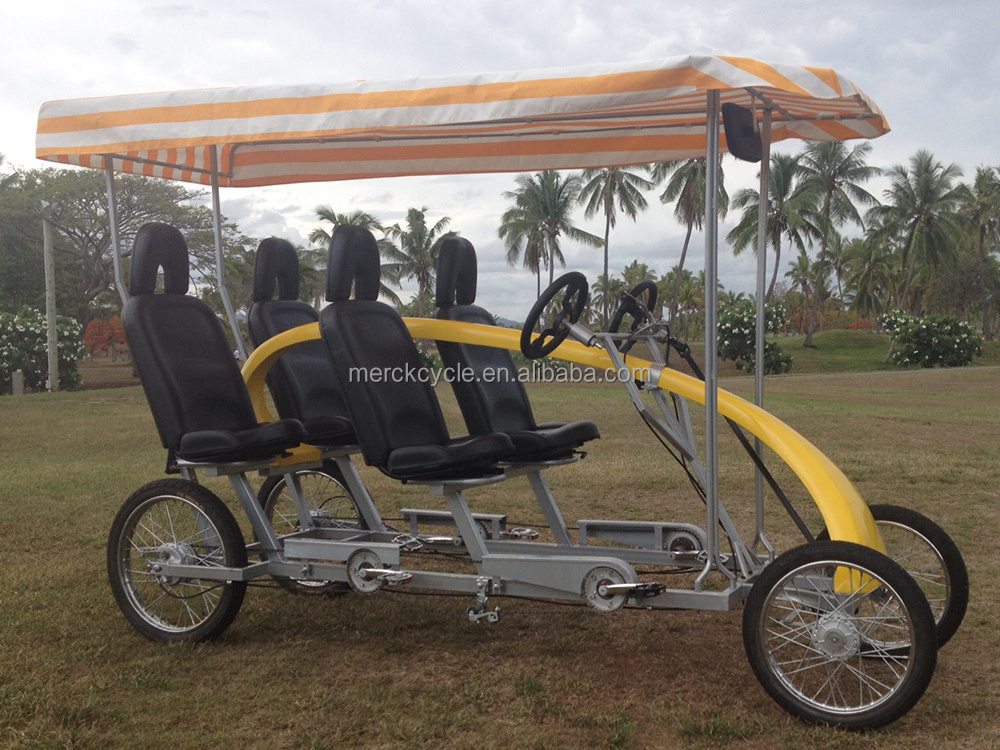 Passengers 4 Seater Pedal Bike Quadricycle for Sale