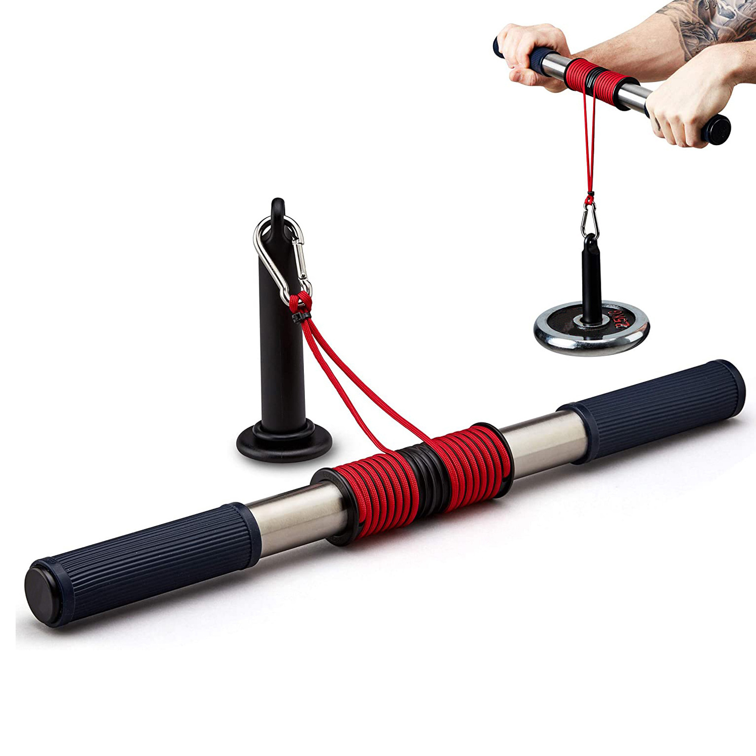 Forearm Roller Blaster, Arm Strength Trainer Fitness Equipment Forearm Roller Weight with Anti-Slip Handle Forearm Strengthener