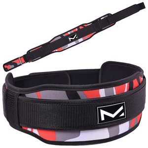 Low MOQ Women Curve Belt Weight Lifting Neoprene Belts Best Weight Lifting Red Camo Belt For Weightlifting And Gym Workout