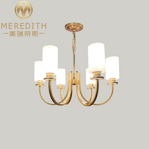 Meredith Vintage Bedroom Living Room Chandelier Glass High Ceiling Led Ceiling Luxury Light Fixtures Home Chandelier