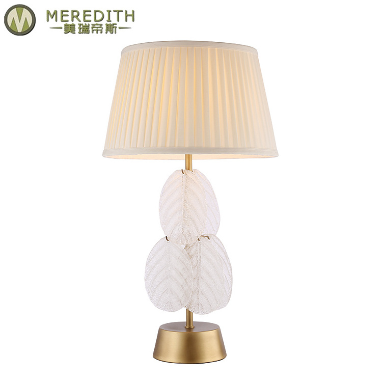 Meredith Lamp Home Decor nordic bedroom bed side table light  brass led desk lamp glass charm table lamp