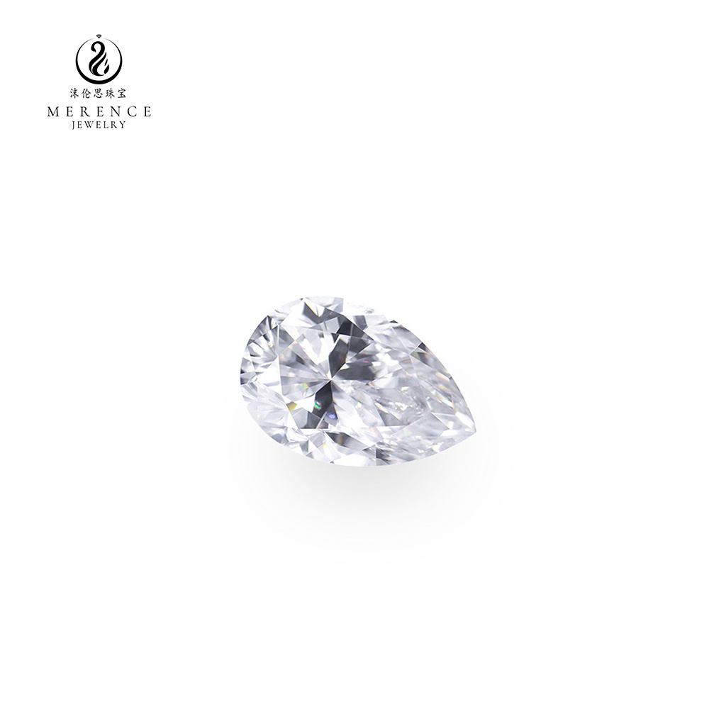 Merence jewelry  Wholesale Gems Def White Moissanite Stone Loose Pear Cut Pear Shape Moissanite