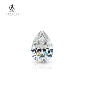 Merence jewelry  Wholesale Gems Def White Moissanite Stone Loose Pear Cut Pear Shape Moissanite