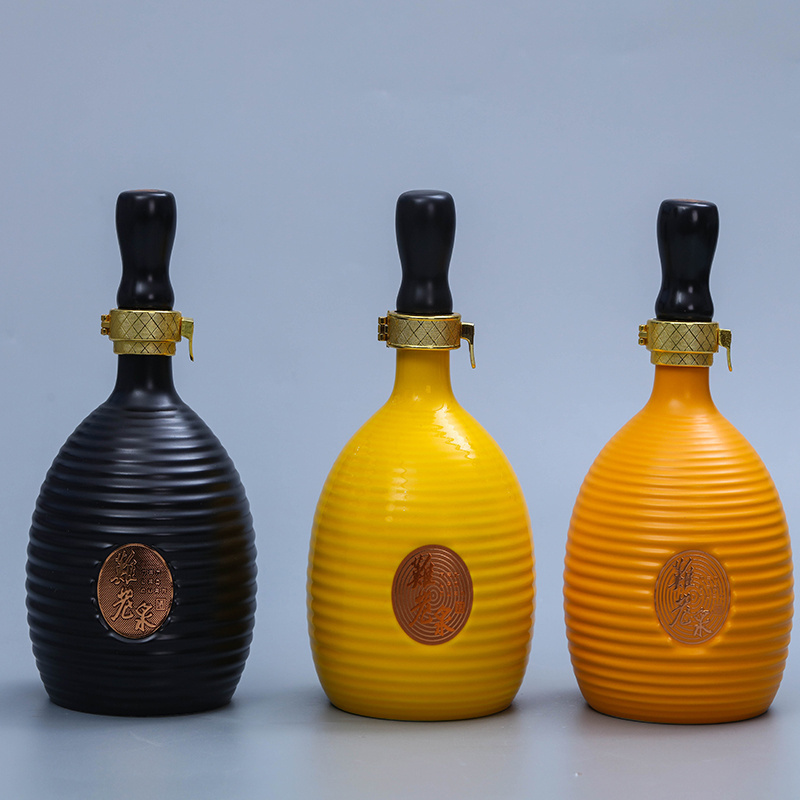 Wine bottle 500ml liquor bottle wedding banquet pottery and porcelain wine altar ceramic 750 ml stock liquor bottles