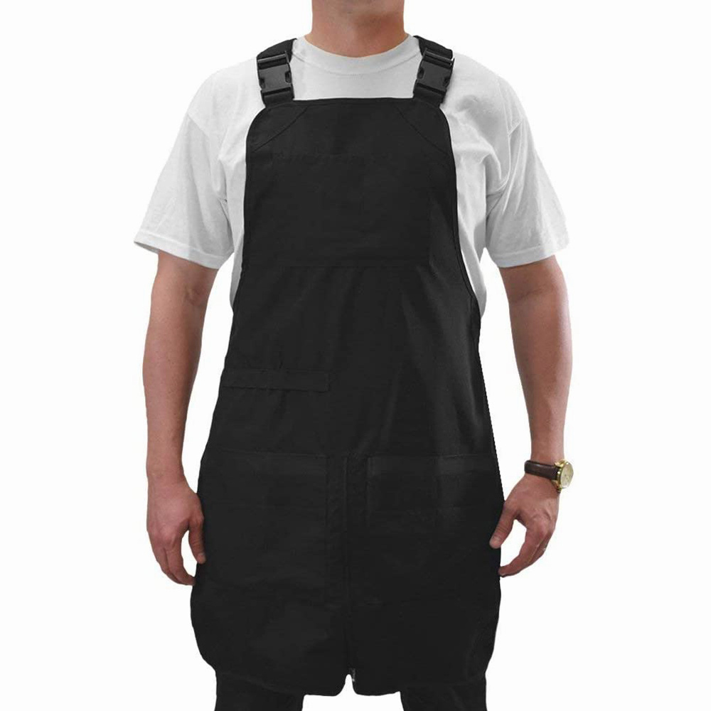 Custom Design Men's Apron And Beauty Salon Hairdresser Denim Fabric Barber Apron Hairdressing Salon Apron