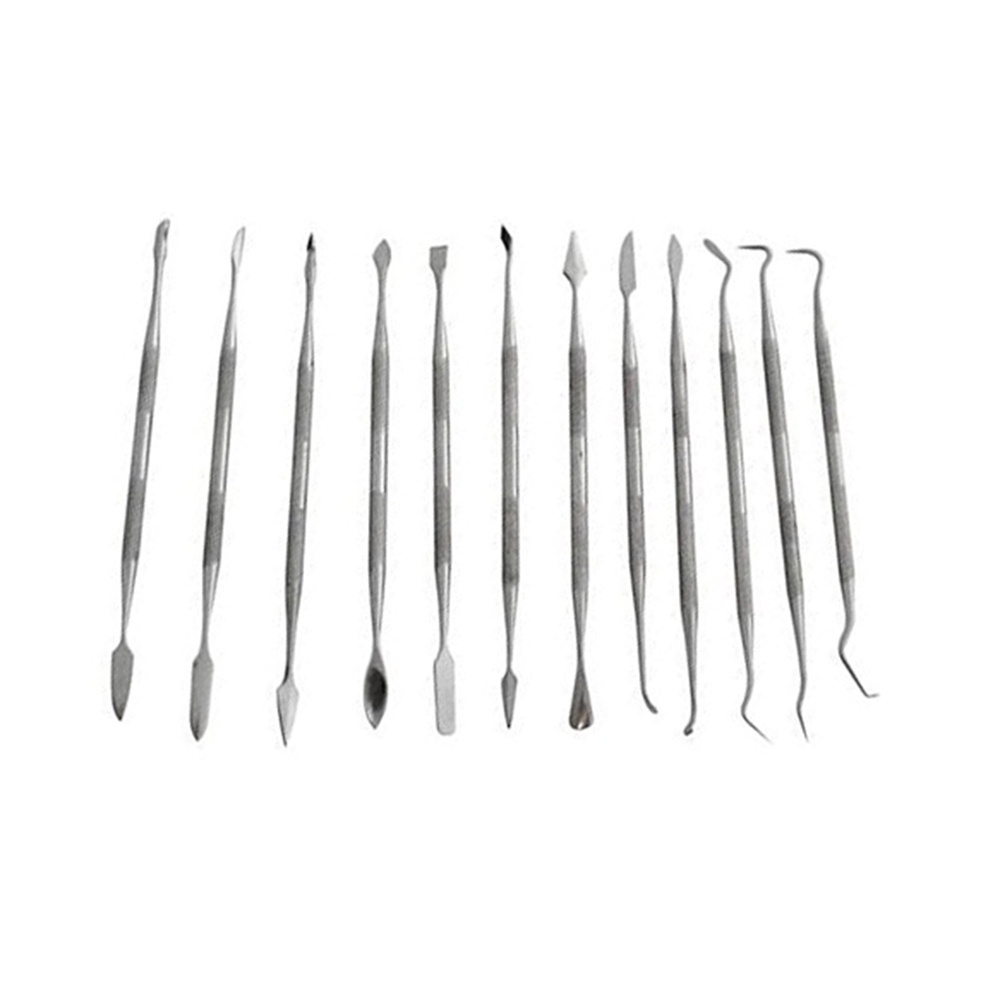 Lab Equipment Wax Carving Tools Set 12 Pcs Stainless Steel Kit Wax Carver Dentist Tool High Quality Carving Wax