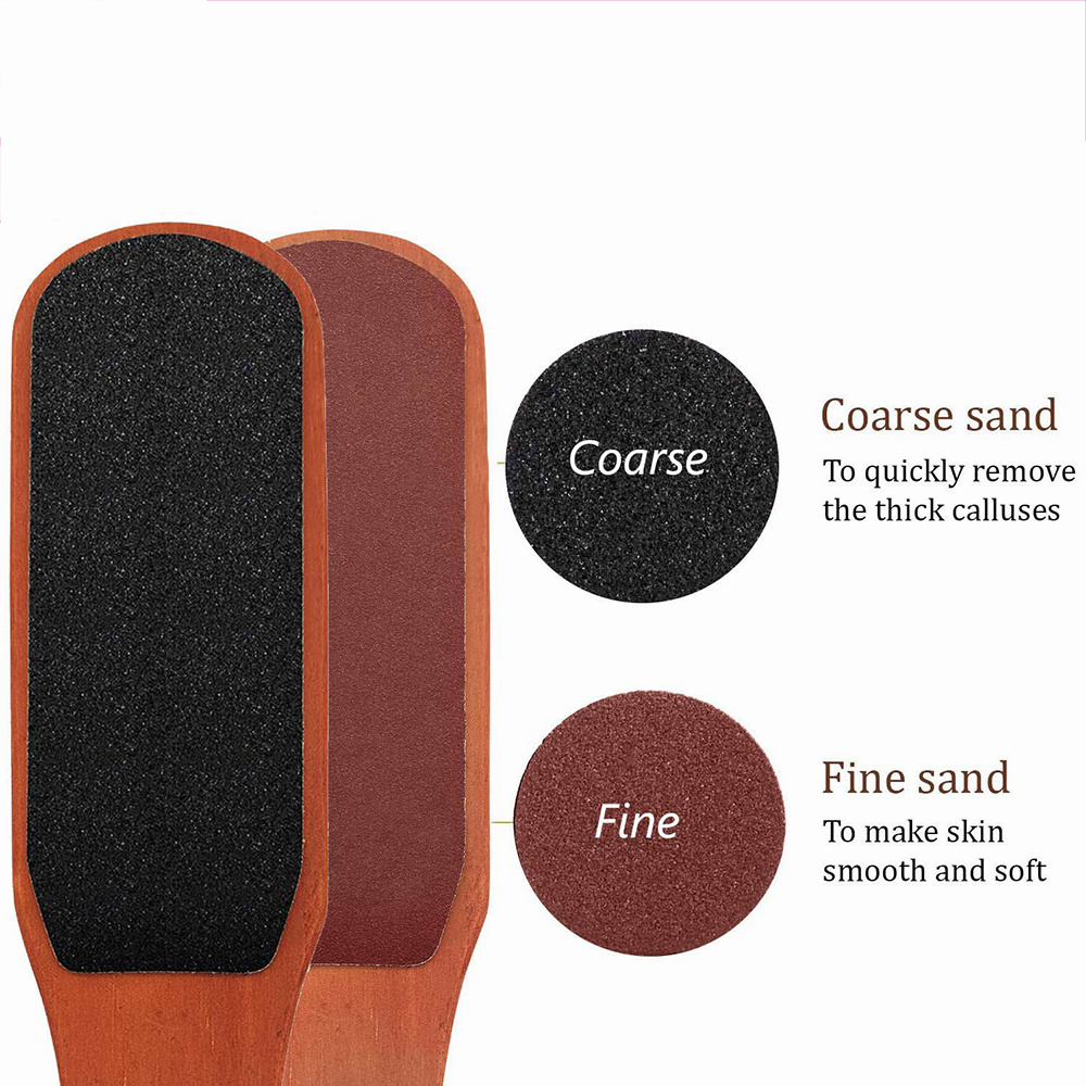 Pedicure Dead Dry Skin Foot File Wood Sand Paper Foot File Removal Toe Scrub Heel Cuticles Exfoliating Tool