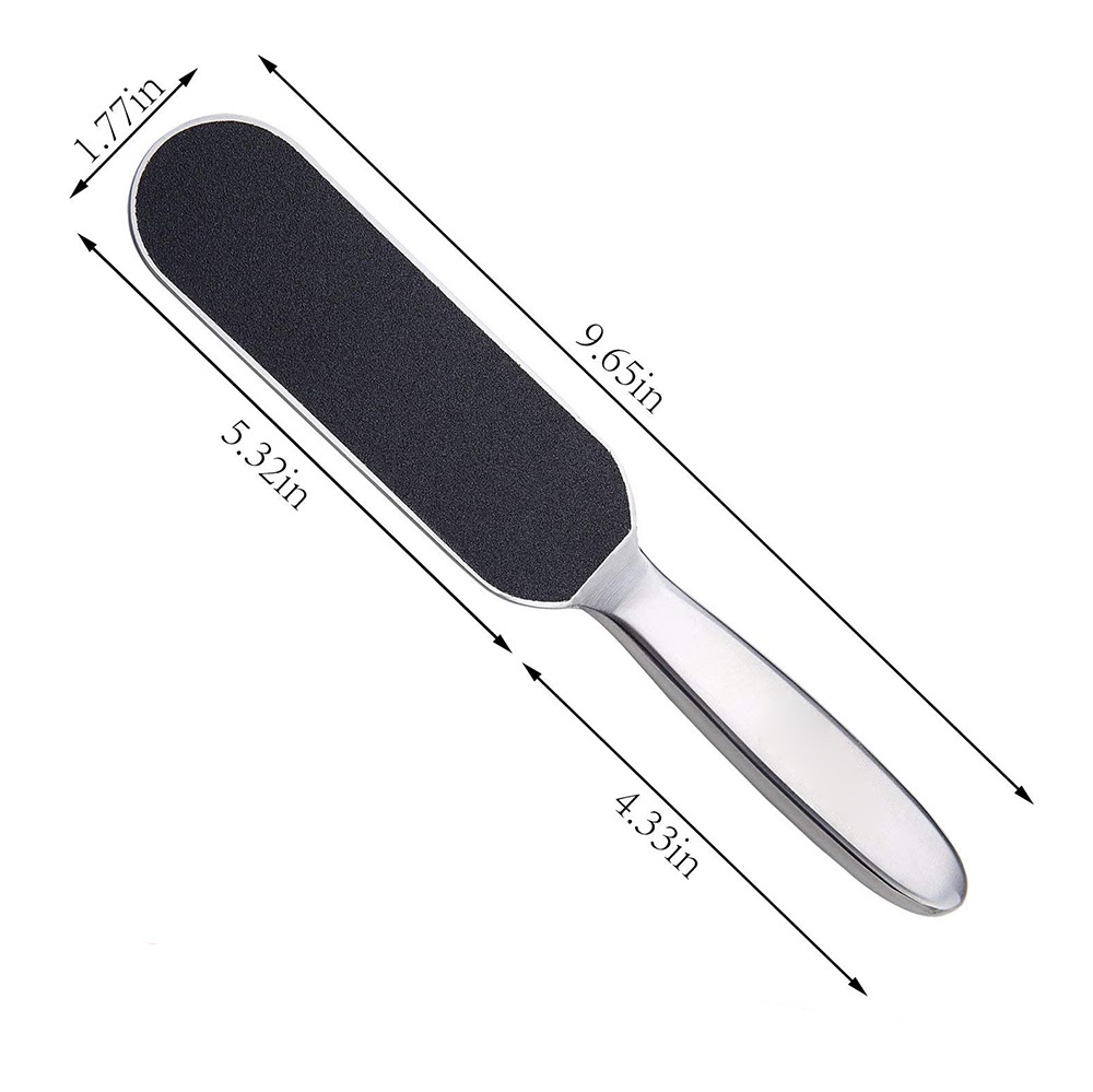 Stainless Steel Dead Dry Skin Foot File Wood Sand Paper Foot File Removal Toe Scrub Heel Cuticles Exfoliating Tool