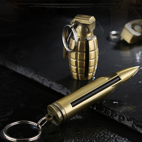 Hot Selling Safety Metal Gourd style lighter with keyring Kerosene million times matches