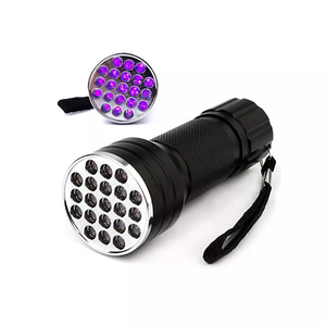 Custom Logo UV Flashlight 21 LED Bulbs Professional Torch Aluminum UV Led Flashlights