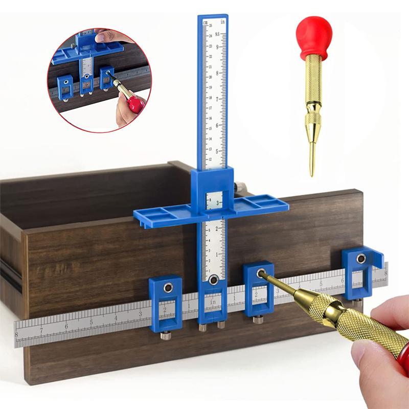 Hot Sale Cabinet Hardware Jig for Handles and Knobs Drill Guide Sleeve Drawer Pull Wood Drilling Tools Set