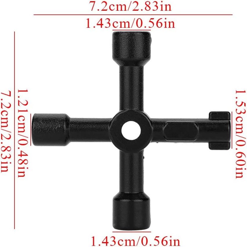 Promotion Cross Triangle Key Wrench Water Meter Valve Square Hole Key Electric Cabinet Wrench Key