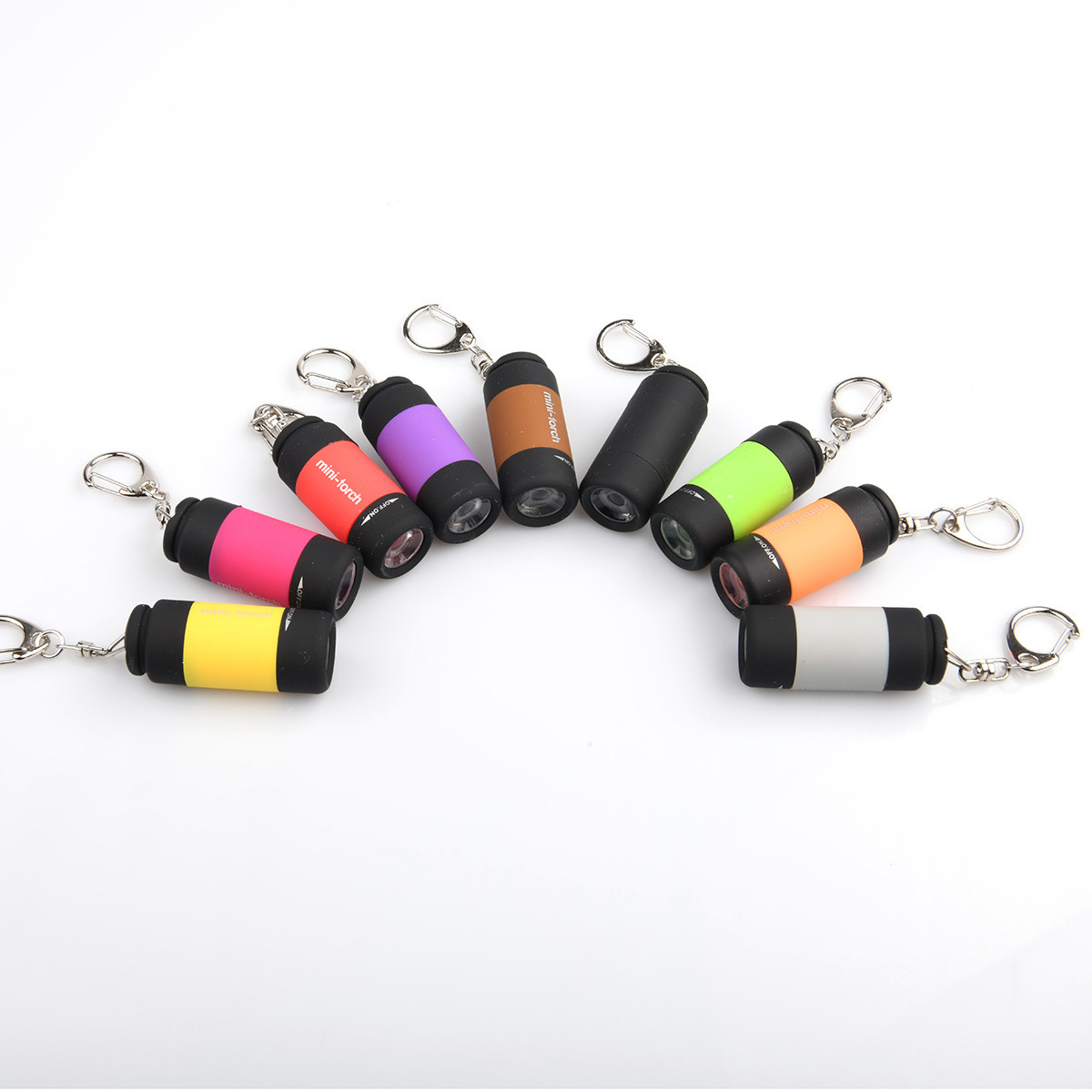 Custom Logo Mini LED Keychain Torch Flashlight Mini USB Rechargeable Small Pocket Torch Light For Camping